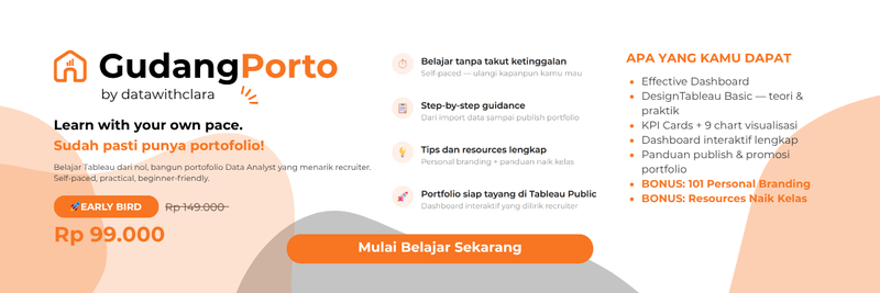 Highlight image for GudangPorto — Tableau Portfolio dari Nol sampai Publish 🚀
