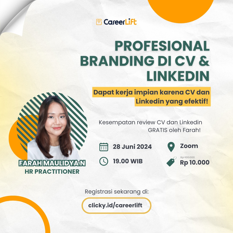 Highlight image 1 for Belajar Professional Branding di CV dan LinkedIn