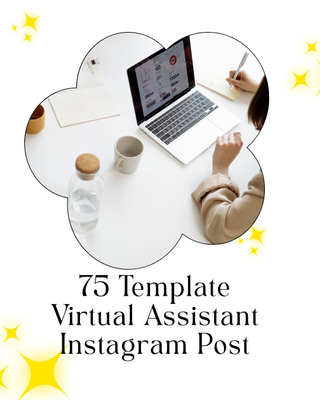 image for 75 Template Virtual Assistant Instagram Post button