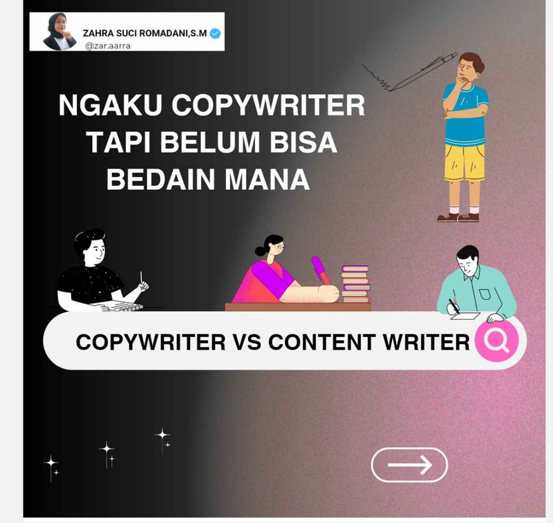 Highlight image 1 for Copywriter vs Content Writer 