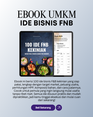 image for Ebook 100 Ide Bisnis F&B 2025 Siap Pakai button
