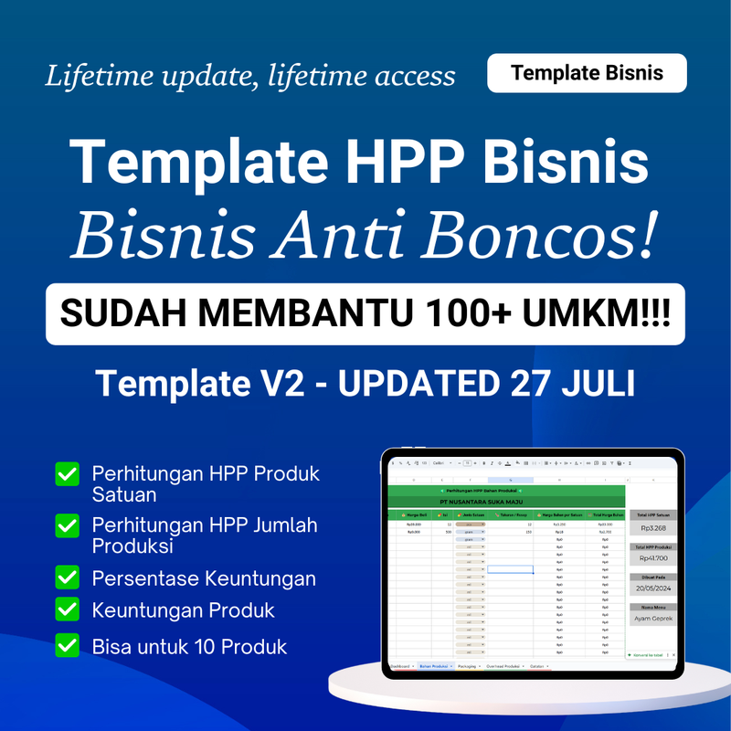 Highlight image for Template HPP [UPDATED 27 JULI] Untuk Bisnis V2