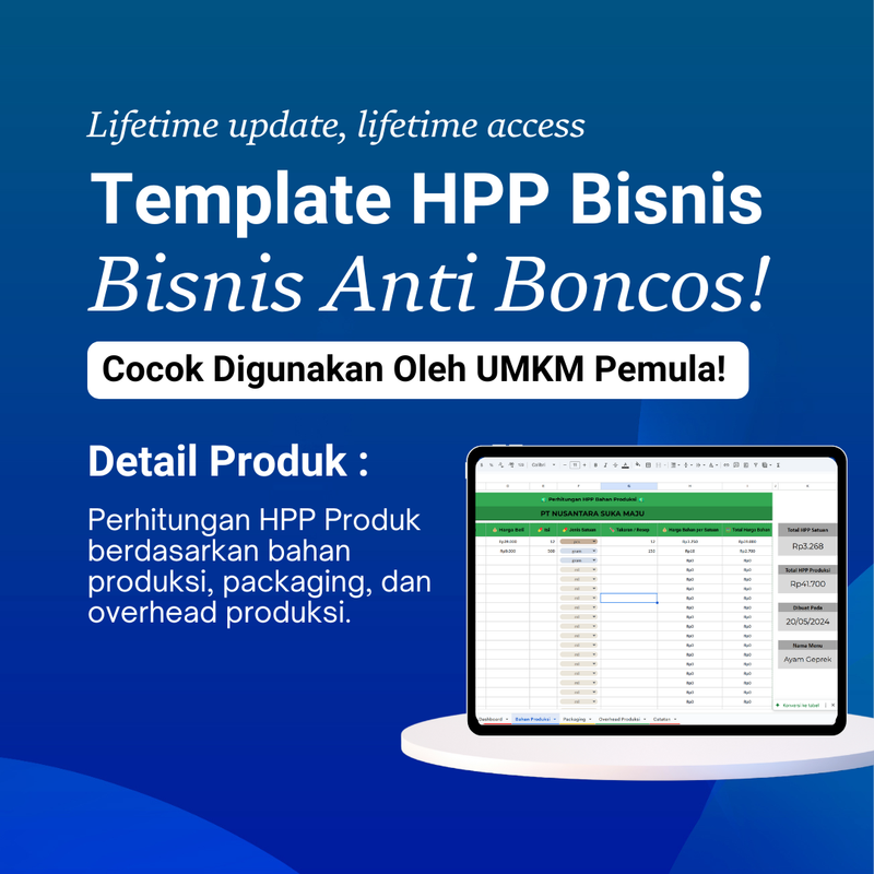 Highlight image for Template HPP [UPDATED 27 JULI] Untuk Bisnis V2