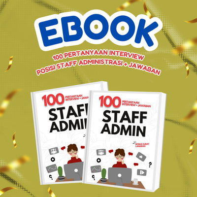 image for 🔥CUMA 9 RIBU🔥 Ebook Interview Staff Admin + BONUS GRATIS surat lamaran & CV button