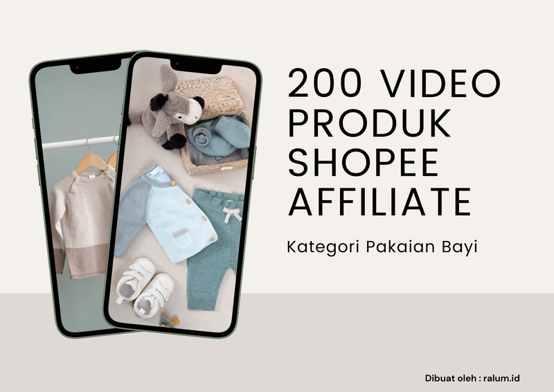 Highlight image 1 for Tinggal Posting! 200 Video Produk Shopee Affiliate + Judul Produk (Kategori Pakaian Bayi)
