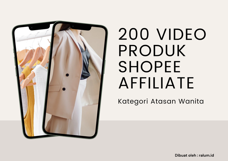 Highlight image for Tinggal Posting! 200 Video Produk Shopee Affiliate + Judul Produk (Kategori Atasan Wanita)