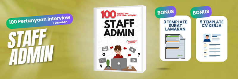 Highlight image for E-book 100 Pertanyaan Interview + Jawaban Posisi Staff Administrasi (BONUS SURAT LAMARAN & TEMPLATE CV)