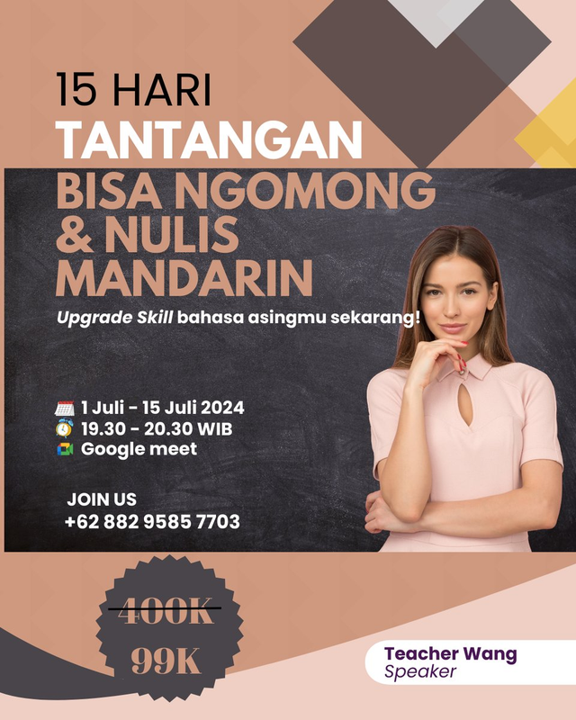Highlight image for Tantangan 15 Hari Bisa Ngomong & Nulis Mandarin 