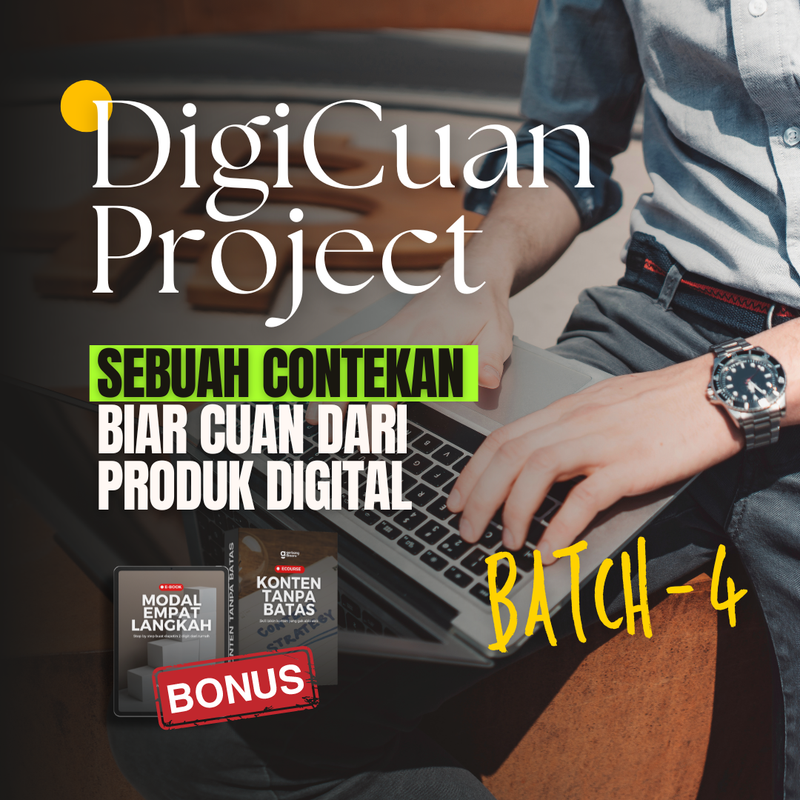 Highlight image 1 for ECOURSE DIGICUAN PROJECT - Cara Bikin Produk Digital & Cara Menjualnya