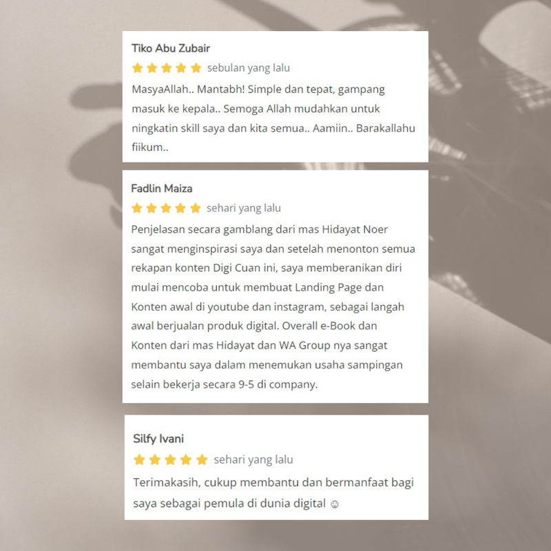 Highlight image 7 for ECOURSE DIGICUAN PROJECT - Cara Bikin Produk Digital & Cara Menjualnya