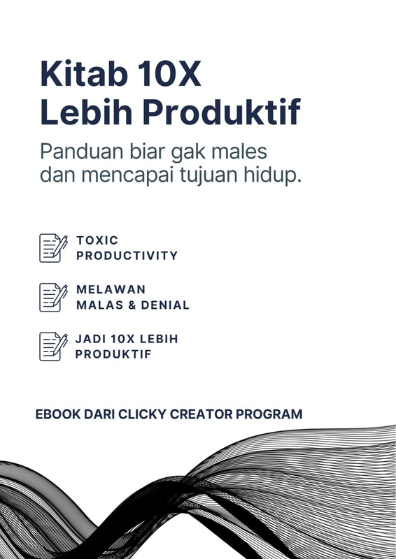 Highlight image for E-Book 10x Lebih Produktif by Clicky Creator Program