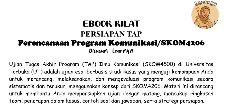 Highlight image 1 for Ebook kilat : Perencanaan Program Komunikasi/SKOM4206