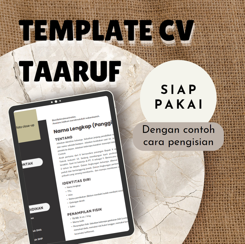 Highlight image for Template CV Taaruf Pernikahan