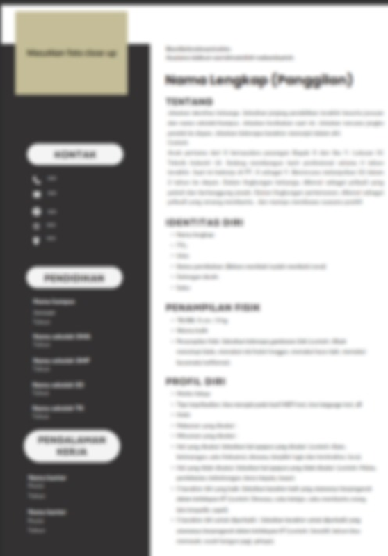 Highlight image for Template CV Taaruf Pernikahan