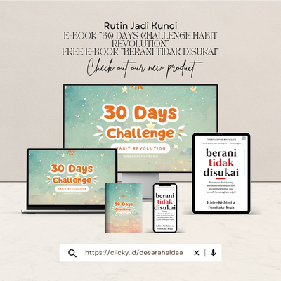 image for e-Book “30 Days Challenge Habit Revolution” Free e-Book “Berani Tidak Disukai” button