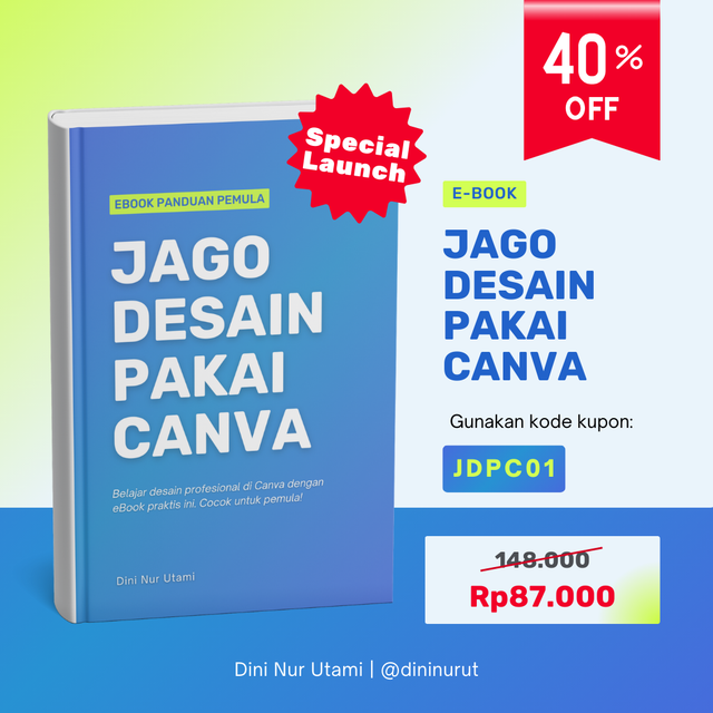 Image for 🔽 [Diskon 40%] eBook Jago Desain Pakai Canva