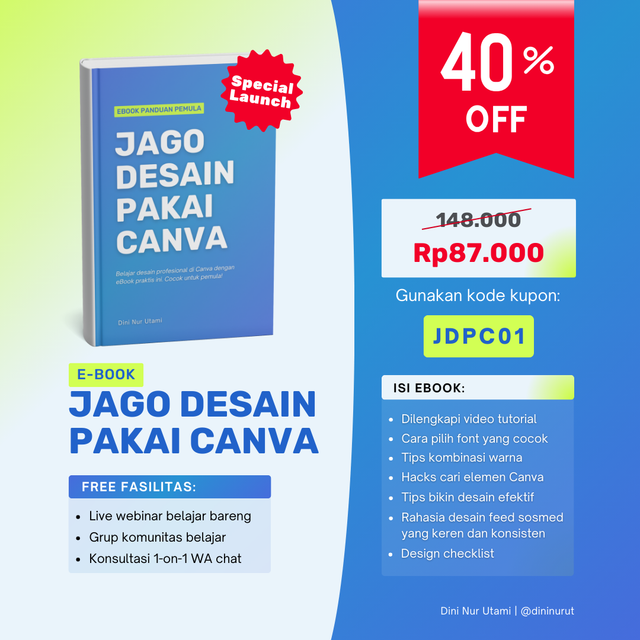Image for 🔽 [Diskon 40%] eBook Jago Desain Pakai Canva