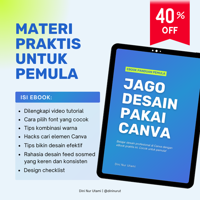 Image for 🔽 [Diskon 40%] eBook Jago Desain Pakai Canva