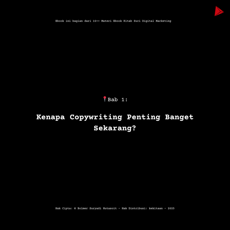 Highlight image for [EBOOK] 2.0 Belajar Copywriting for Newbie - FREE Video Class - WA Group Akses Selamanya