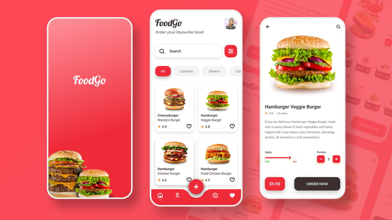 Highlight image for Food App Design UI Template