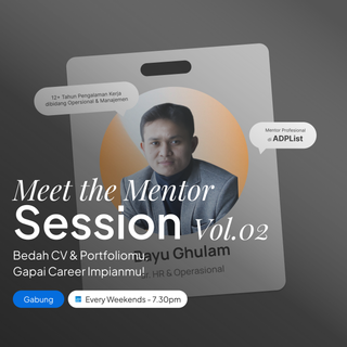 image for Meet the Mentors - Konsultasi CV & Portfolio (Vol.2) button
