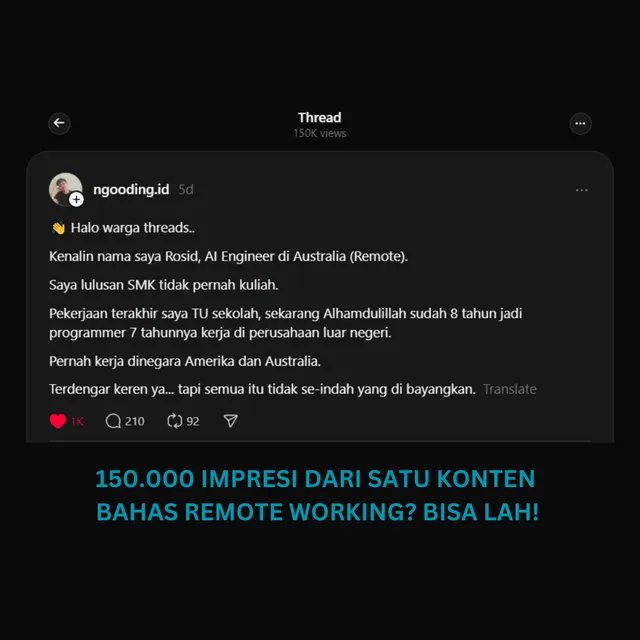 Image 0 for MULAI DARI HASIL (YANG UDAH IKUT)