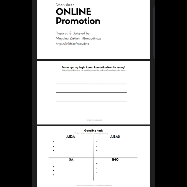 Online promotion worksheet👇👇👇