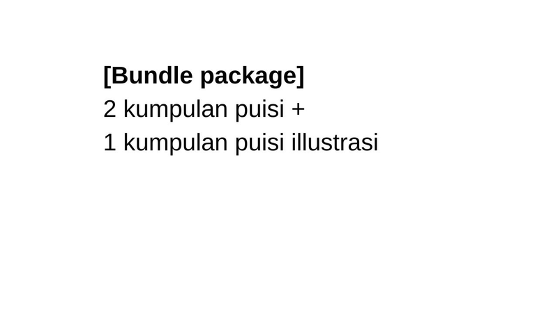 Highlight image 1 for [Bundle package] 2 kumpulan puisi + 1 kumpulan puisi illustrasi