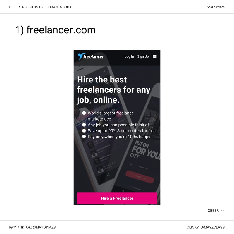 Highlight image 2 for 3 Referensi situs Freelance global