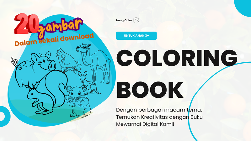 Highlight image for COLORING BOOK Untuk Anak Usia 3+ (20 Gambar)