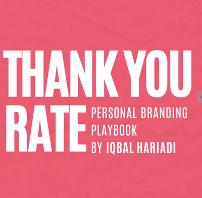 image for Ebook Thank You Rate - Personal Branding Playbook for Career by Iqbal Hariadi button