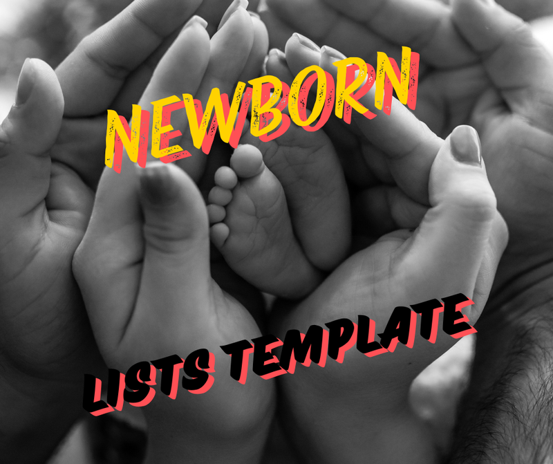 Highlight image 1 for Newborn Lists (Daftar Perlengkapan Bayi Baru Lahir) Template