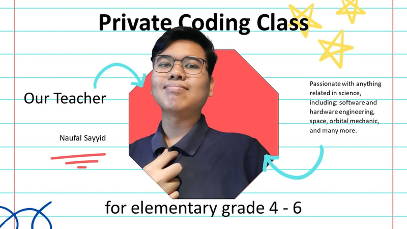 Highlight image 1 for Kelas Privat Koding Anak Kelas 4 - 6 SD Untuk Membantu Meningkatkan Kreativitas dan Kemampuan Berlogika