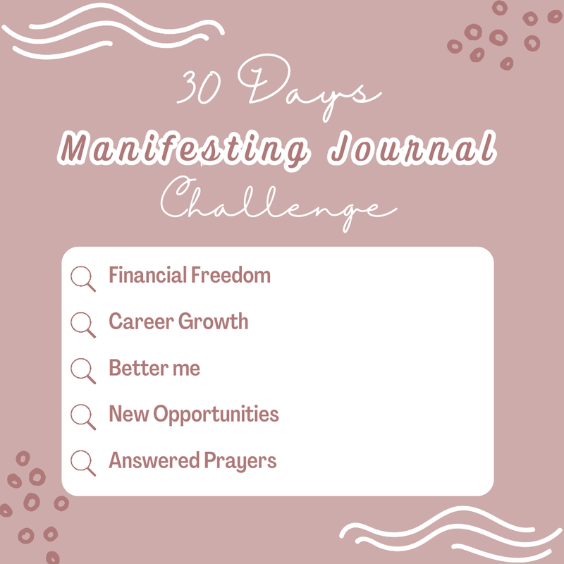 Highlight image for PRINTABLE 30 DAYS Manifest Journal Beginner Friendly
