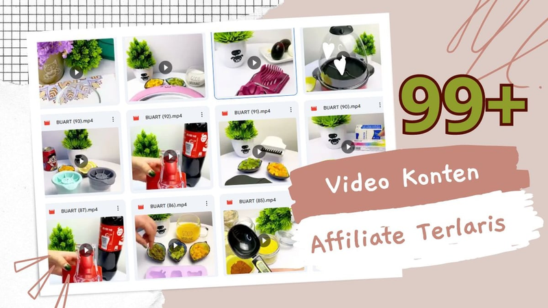 Highlight image for [BEBAS AKSES] VIDEO PRODUK AFFFILIATE SIAP UPLOAD