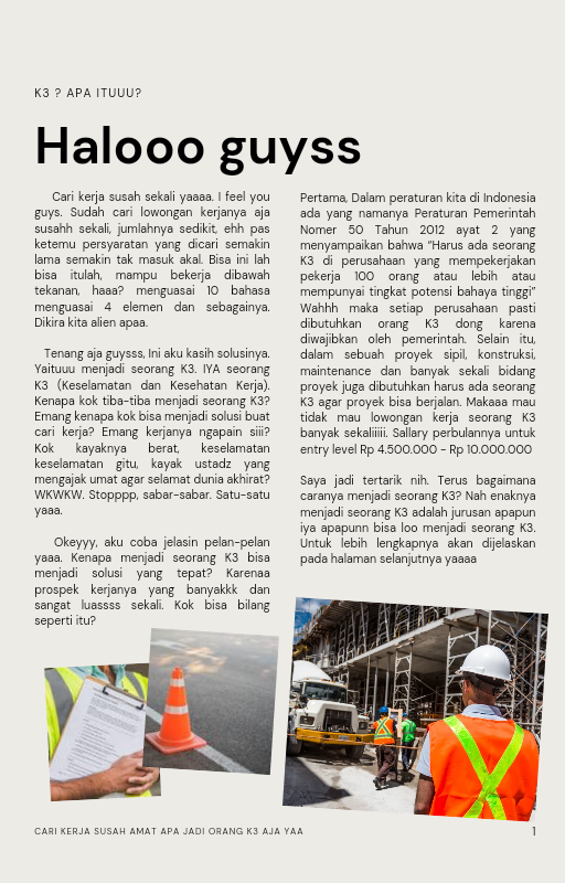 Highlight image for [E-Book] Full Version Cara Jadi Orang K3 agar Cepat Dapat Kerja