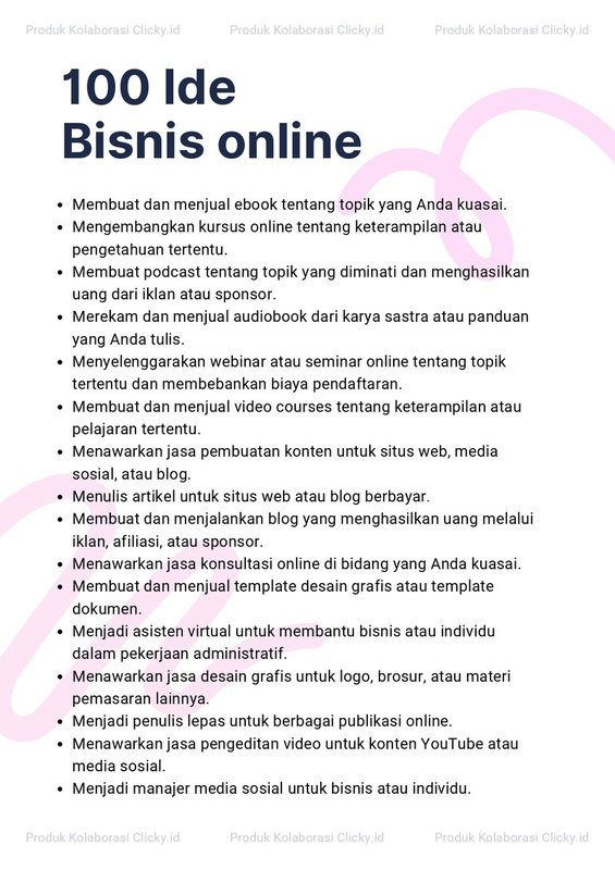 Highlight image for [E-Book] Cara Bisnis Online agar Dapat 100 Juta