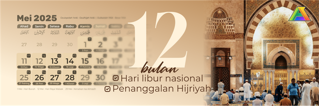 Image for Template Desain Kalender 2025 untuk Pondok Pesantren