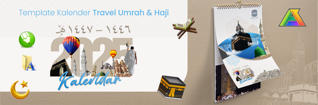 Image for Template Desain Kalender Agen Travel Umrah & Haji 2025