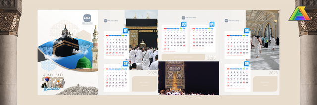 Image for Template Desain Kalender Agen Travel Umrah & Haji 2025