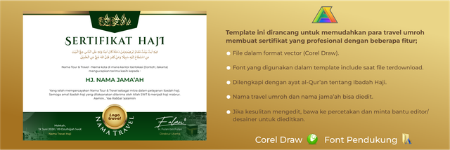 Image for Template Sertifikat Haji Green Canyon