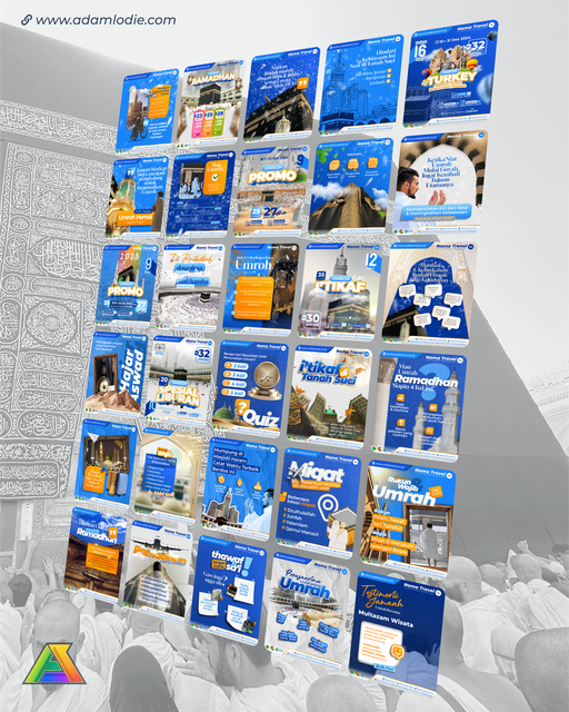 Image for TEMPLATE FEED INSTAGRAM TRAVEL UMROH DAN HAJI PREMIUM 30 HARI
