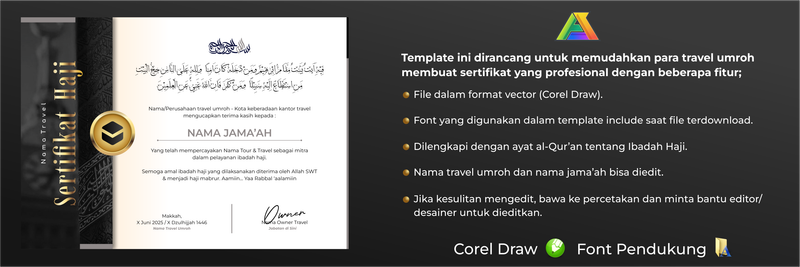 Image for DESAIN SERTIFIKAT HAJI JIBALA AWTADA