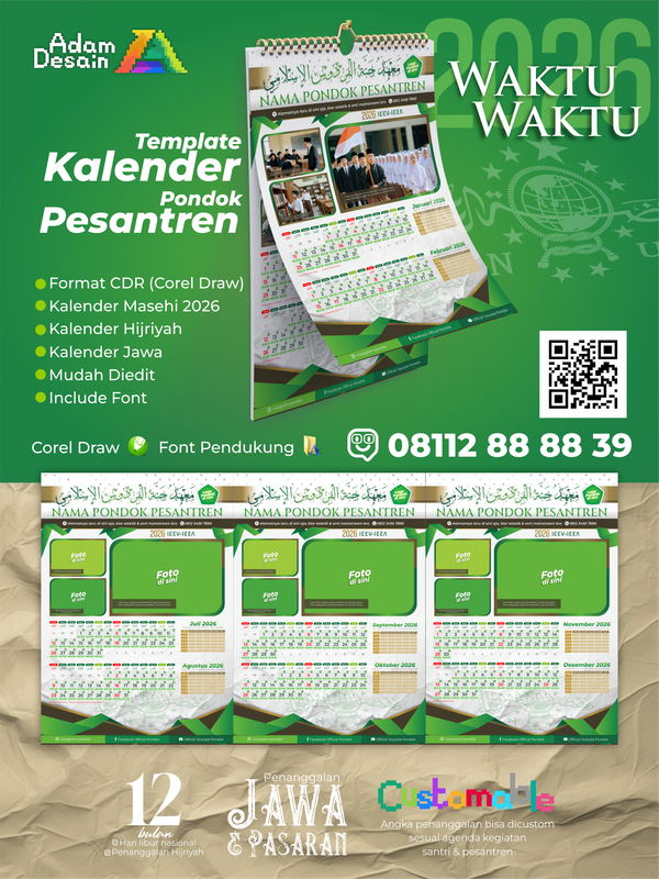 Image for Template Kalender Pondok NU WaktuWaktu