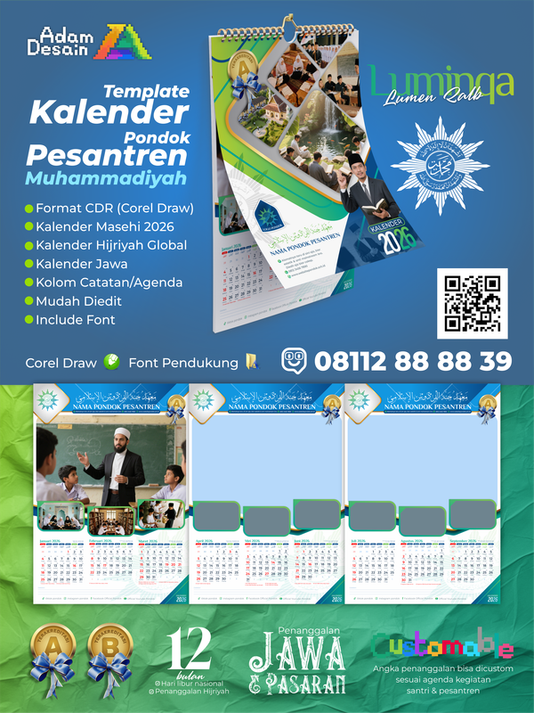 Image for Template Kalender Pon. Pes. Muhammadiyah Luminqa 2026