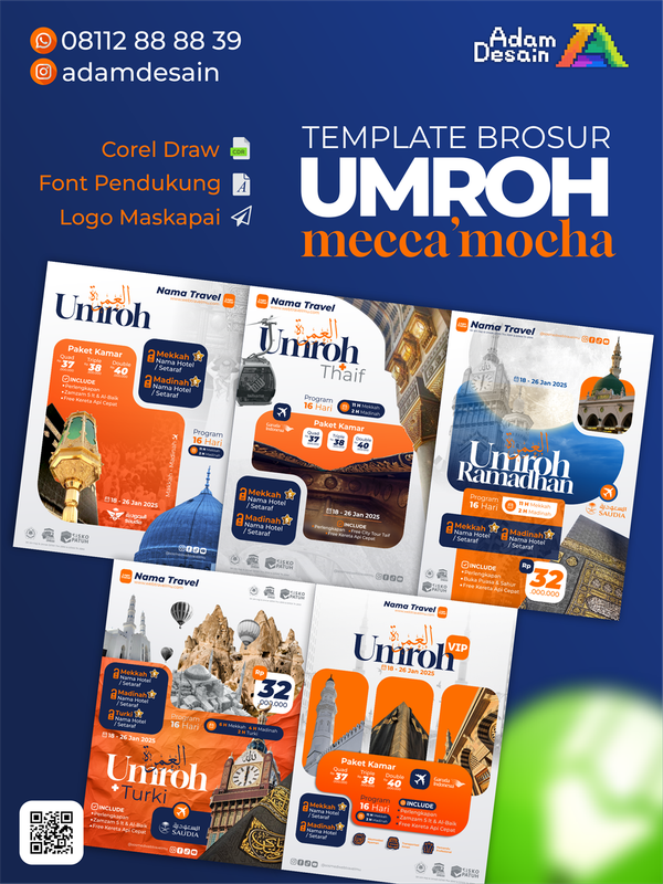 Image for Template Desain Brosur Umroh MeccaxMocha