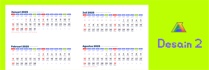 Highlight image 4 for Template Kalender 2025 Vector (Editable)