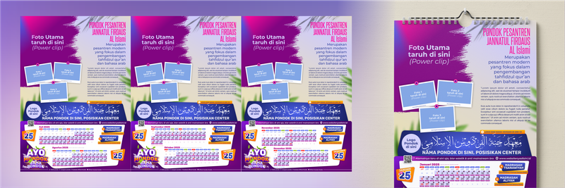 Highlight image 2 for Template Desain Kalender 2025 untuk Pondok Pesantren