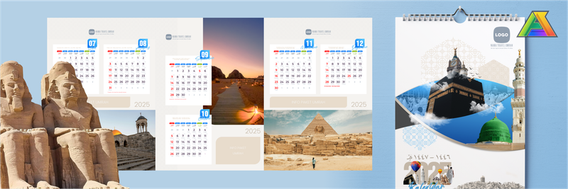 Highlight image 4 for Template Desain Kalender Travel Umrah & Haji 2025