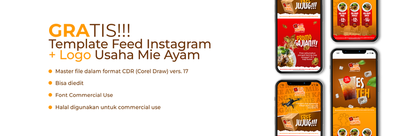 Highlight image for (GRATIS) Template Feed Instagram + Logo Mie Ayam